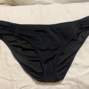 Victoria’s Secret black bathing suit bottom with gathered sides